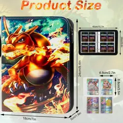 400 Slots Trading Cards Album Folder Pockets Card Binder Holder for Pokemon Card - Image 5