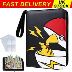 Trading Cards Album Folder 4 Grid 400 Pocket Card Binder Holder for Pokemon Card - Image 1