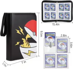 Trading Cards Album Folder 4 Grid 400 Pocket Card Binder Holder for Pokemon Card - Image 2