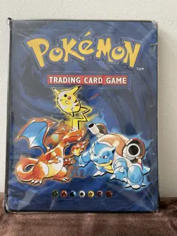 vintage 1999 Pokemon Trading Card Game collector's binder, originally by Wizards - Image 1