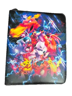 Pokemon Pocket Binder W/ 9 Pocket Game Sport Trading Card Storage Album Pikachu - Image 1
