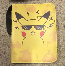 Pikachu Pokemon Zippered 3-Ring Trading Card Binder 180 Ct 9-Pocket Pages - Image 1