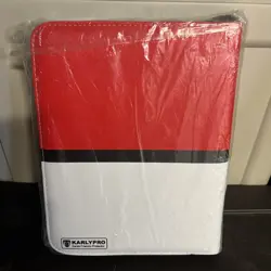 Pokemon Trading Card Binder Poke Ball KarlyPro Zip 3-Ring Album NEW Seal - Image 2