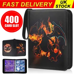 Premium For Pokemon Pocket Trading ZIP Card Binder 400 Cards Album Collector UK - Image 1