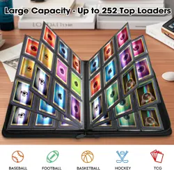 For Pokemon Premium Trading Card Binder A3 Album Folder 9-Pocket Holds 252 Cards - Image 3