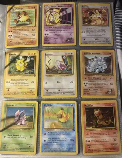 Vintage Pokemon Trading Card Binder (1999 Era) -includes Original Cards - Image 1