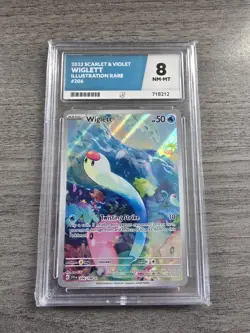Pokemon TCG 2023 Wiglet Illustration Rare 206 Ace Grade 8 - Image 1
