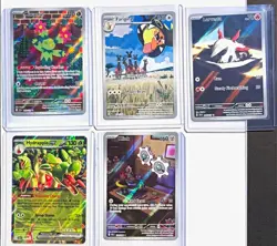 Pokemon TCG 5-Card Holo Lot English Hydrapple ex 014/142 + 4 Holo Full Art NM - Image 1
