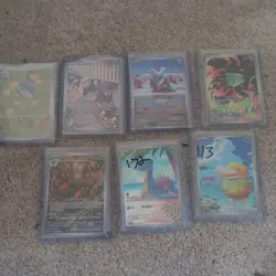 Pokemon TCG 7 Card Illustration Rare and Art Rare Lot NM-Mint, Psyduck 199 - Image 1