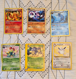 Pokemon TCG 6-Card Lot English WotC: Flareon, Lucario, Vaporeon +3 - Image 1