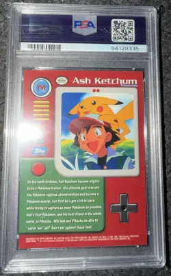 1999 Topps Pokemon TV Rainbow Foil 4-Card Trainer Lot PSA 7 Ash Misty Brock Gary - Image 4