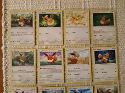 Pokemon TCG Eevee & Eeveelutions Card Lot ×16 Most Yellow Border (No Duplicates) - Image 2
