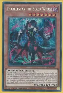25LP-EN001 Diabellstar the Black Witch Secret Rare Limited Edition NM YuGiOh TCG - Image 1