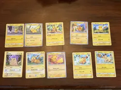 Pikachu Pokemon TCG Card Lot Of 10 Collection Lot Non Holo - Image 1