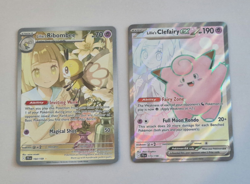 Pokemon TCG JTG 2 Card Lot Lillie's Ribombee Lillie's Clefairy ex Holo Near Mint - Image 1