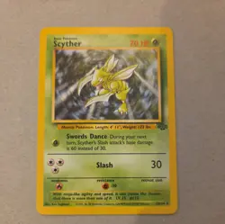 Pokemon TCG Scyther 26/64 Jungle Non Holo Rare Unlimited LP - Image 1