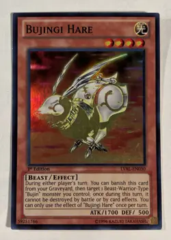 Yu-Gi-Oh! TCG - Bujingi Hare LVAL-EN030 Super Rare YuGiOh LP - Image 1