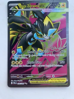 Pokemon TCG Mega Zeraora EX Full Art English Pitch Black 098/084 Near Mint - Image 1