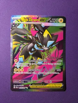 Pokemon TCG Mega Zeraora EX Full Art English Pitch Black 098/084 Near Mint - Image 1