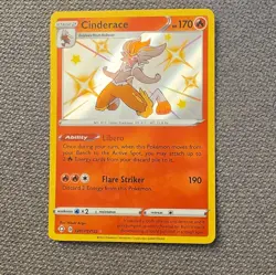 Pokemon Cinderace Rare Holo SV017/SV122 Shining Fates Shiny Vault English 2021 - Image 1