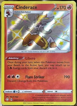 MINT 💎 Shining Fates: Shiny Vault #SV017/SV122 Cinderace Shiny Holo Rare - Image 1