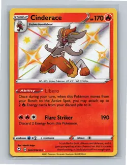 Cinderace Holo SV017/SV122 Shining Fates: Shiny Vault Shiny Holo Rare NM - Image 1