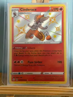 Cinderace SV017/SV122 – Shiny Vault Holo – Pokemon TCG Shining Fates - Image 1