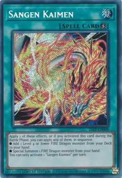 25LP-EN008 Sangen Kaimen Secret Rare Limited Edition Near Mint YuGiOh TCG - Image 1