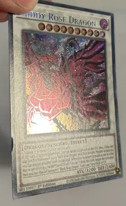 Yugioh! Ruddy Rose Dragon LIOV-EN035 Secret Rare 1st Edition LP - Image 2
