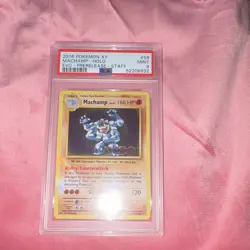 Pokemon TCG 2016 XY Evolutions Machamp Staff Prerelease Holo 59/108 PSA 9 - Image 1