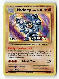Pokemon Card Machamp - (Prerelease) [Staff] Holo LP XY Promos 59/108 - Image 1