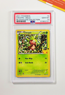 Pokemon PSA 10 Chespin #6 Holo McDonald's Collection 2021 English - Image 1