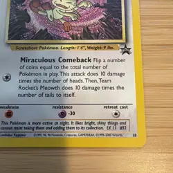 Team Rocket's Meowth 18/53 Wotc Promo Regular - Image 5