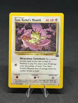 Pokemon Team Rocket's Meowth 18/53 Wotc Promo Regular [5] - Image 1
