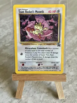 Pokemon TCG Team Rocket's Meowth 18/53 Wotc Promo Regular (English) - MP - Image 1
