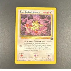 Pokemon TCG Team Rocket's Meowth Promo Regular Wotc 18/53 Basic 40 HP 2000 - Image 1