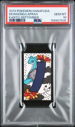 2013 POKEMON HANAFUDA KANTO SEPTEMBER DEWGONG/LAPRAS PSA 10 - Image 1