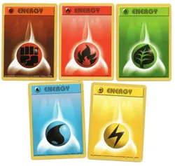 Pokemon Shadowless Base Set Energy 5 Card Lot '99 Authentic Wotc Vintage LP - Image 2