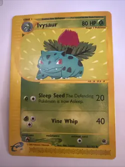 Vintage Pokemon Card Ivysaur 82/165 Expedition Base Set - Image 1