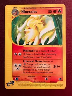 NINETALES 57/165 Expedition nonholo rare E-Series Pokemon TCG card NM Near Mint - Image 1