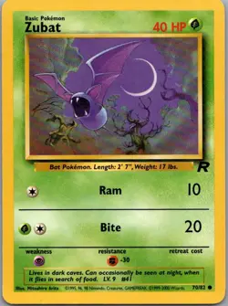 NM - Zubat #70/82 | Common | Team Rocket - Image 1