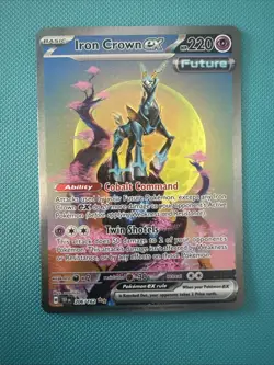 Pokemon TCG Iron Crown ex SV05 Temporal Forces 206/162 Hyper Rare Full Art Holo - Image 1