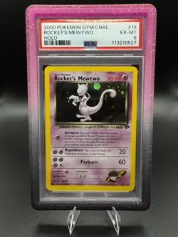 Pokemon Gym Challenge Rocket's Mewtwo 14/132 PSA 6 - Image 1