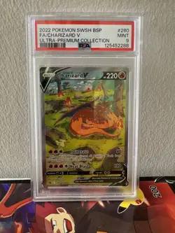 Charizard V SWSH260 Full Art Holo Black Star Promo Card PSA 9 Mint - Image 1