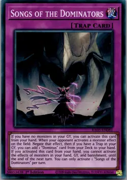 Songs of the Dominators RA05-EN081 Rarity Collection 5 Yu-Gi-Oh 1st Edition NM - Image 1