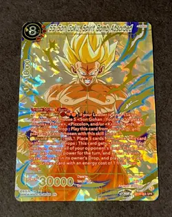 SS SON GOKU SPIRIT BOMB ABSORBED BT19-008 SPR Fighters Ambition NM Card DBS CCG - Image 1