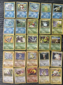 Vintage Pokemon Cards base, jungle, neo rocket MP-HP bulk lot - Image 1