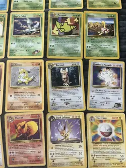 Vintage Pokemon Cards base, jungle, neo rocket MP-HP bulk lot - Image 4