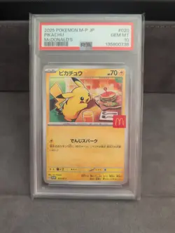 McDonald's Pikachu Promo Card PSA 10 Gem Mint 020/M-p Japanese Pokemon - Image 1