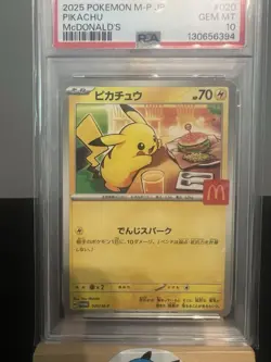 McDonald's Pikachu Promo Card PSA 10 Gem Mint 020/M-p Japanese Pokemon - Image 3